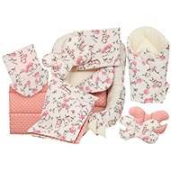 eliNeli Set do postýlky Zajíček a růže 7 ks - Baby Health Check Kit