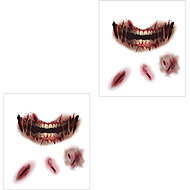 GUIRCA Temporary Tattoo Bloody Face Halloween 8pcs - Temporary Tattoo