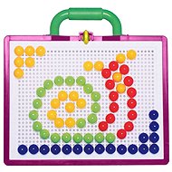 Mikrotrading Mushroom Mosaic with Board in a Box, 100 pcs - Motor Skill Toy