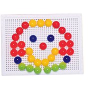 Mikrotrading Mosaic Pegs 50 pcs with Board in a Box - Motor Skill Toy
