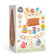 Bavytoy Montessori stohovací kostky - Stacking Pyramid