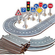 Ulanik Úseky silnice a dopravní značky - Slot Car Track