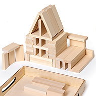 Ulanik Dřevěná stavebnice 64 dílů - Wooden Blocks