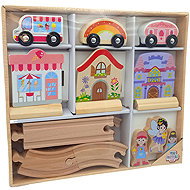Craft Wooden construction set Amusement park - Train Set