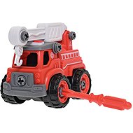 Mikrotrading Fire Engine construction toy 13cm with freewheel - Toy Car