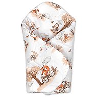 Baby Nellys Fox, beige, white - Swaddle Blanket
