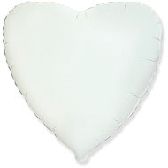Foil balloon 45 cm heart white - valentine / wedding - Balloons