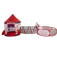 Aga4Kids Dětský hrací stan s prolézacím tunelem Raketa - Tent for Children