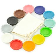 Dřevěná hračka "Colourful Wooden Plates" - Vzdělávací sada
