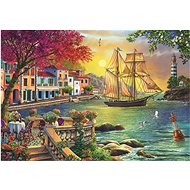 Anatolian Puzzle Beautiful sunset over the harbour 2000 pieces - Jigsaw Puzzle
