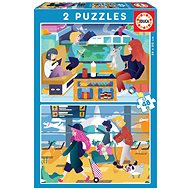 Educa Travel Puzzle 2x48 pieces - Jigsaw Puzzle