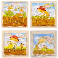 Goki Developmental Wooden Puzzle Vegetable Bed - Jigsaw Puzzle