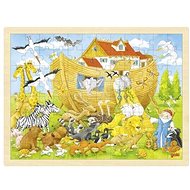 Goki Dřevěné puzzle Noemova archa 96 dílků - Puzzle