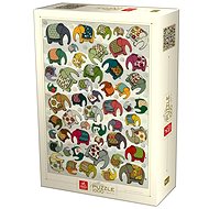 Deico Puzzle Elephants 1000 pieces - Jigsaw Puzzle