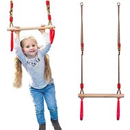 Verk 01535 Children's wooden trapeze with plastic handle red - Rocker