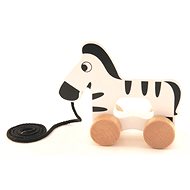 Trefl Wooden zebra on a string - Push and Pull Toy