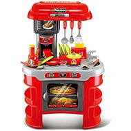 Baby Mix Baby Kitchen Little Chef Red 32 pieces - Play Kitchen