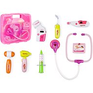 Doctor's set in case DOCTOR + lights pink - Kids Doctor Kit