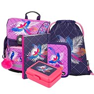 School briefcase set for first graders Baagl Parrot - 5 pieces - School Set