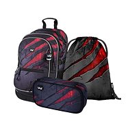 BAAGL Core Lava 3 részes iskolaszett: hátizsák, tolltartó, tornazsák - School Set