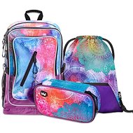 School backpack set Baagl Cubic Mandala - 3 pieces - School Set