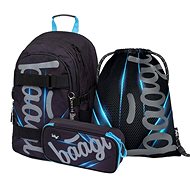 BAAGL 3 SET Skate Bluelight: Backpack, Pencil Case, Gymsack - School Set