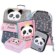 BAAGL SET 5 Zippy Panda: Aktentasche, Federmäppchen, Beutel, Ordner, Box - Schulset