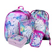 School bag in set for first graders Baagl Shelly Unicorn - 5 pieces - School Set
