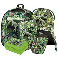 School briefcase set for first graders Baagl Shelly Dinosaur - 5 pieces - School Set