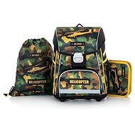 Oxybag PREMIUM Helicopter briefcase for first graders - 3 pieces - School Set