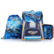 Oxybag PREMIUM Space school bag for first graders - 3 pieces - School Set