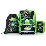Oxybag PREMIUM Traktor school bag for first graders - 3 pieces - School Set