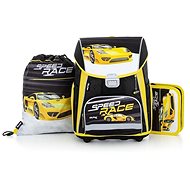 Oxybag PREMIUM Auto Speed race briefcase for first graders - 3 pieces - School Set