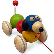Ulanik Caterpillar Dog coloured on a string - Push and Pull Toy