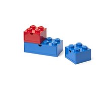 LEGO Desk Boxes with Drawer Multi-Pack 3 pcs - red, blue - Storage Box