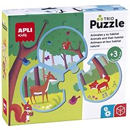 Apli Puzzle Trio animals and their environment - Jigsaw Puzzle