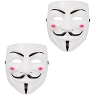 Guirca Plastic Mask Anonymous, Vendetta, Halloween, 2 pcs - Costume Accessory
