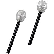 Godan Microphone Silver - Disco - 80s, 2 pcs - Party Accessories