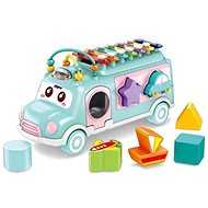Bavytoy Bus with xylophone, blue - Puzzle