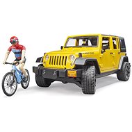 Bruder 02543 Jeep Wrangler with mountain bike and cyclist - Toy Car