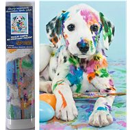 Norimpex Colourful puppy 30 × 40 cm - Diamond Painting