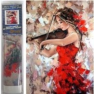 Norimpex Houslistka v červeném 30 × 40 cm - Diamond Painting