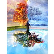 Norimpex Tree of the Four Seasons 30 × 40 cm - Diamond Painting