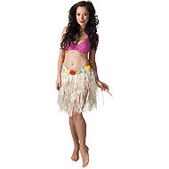 Boland Skirt Hawaiian short natural - Costume Accessory