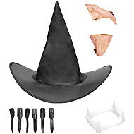 Widmann Witch set with hat - Costume Accessory