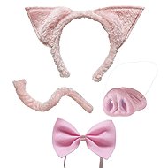Widmann Piglet set (ears nose butterfly tail) - Costume Accessory