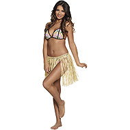Boland Hawaiian skirt natural 45cm - Costume Accessory