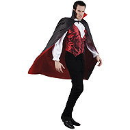 Boland Reversible black and red coat - Costume Accessory