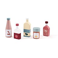 Wooden Bottles 5 pcs Bistro - Toy Kitchen Food