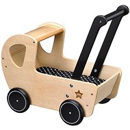 Neo Natural Wooden Pram - Doll Stroller